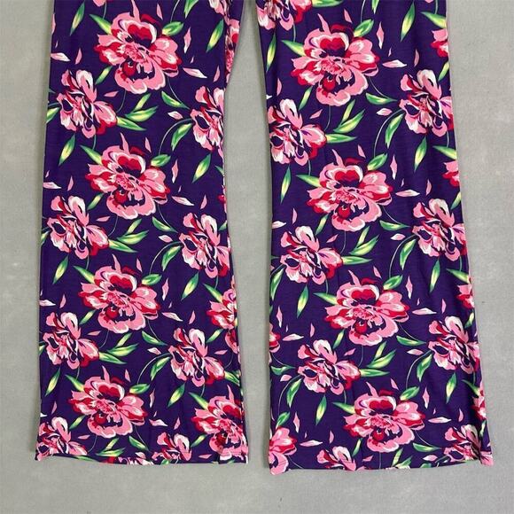 Michael Lauren Pants Women Sz XS Bell Bottom Draw String Lightweight Floral Fun - Picture 6 of 14